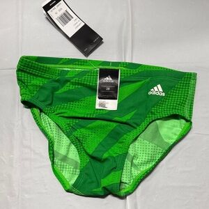 adidas Green Graphic Men's Swim Briefs